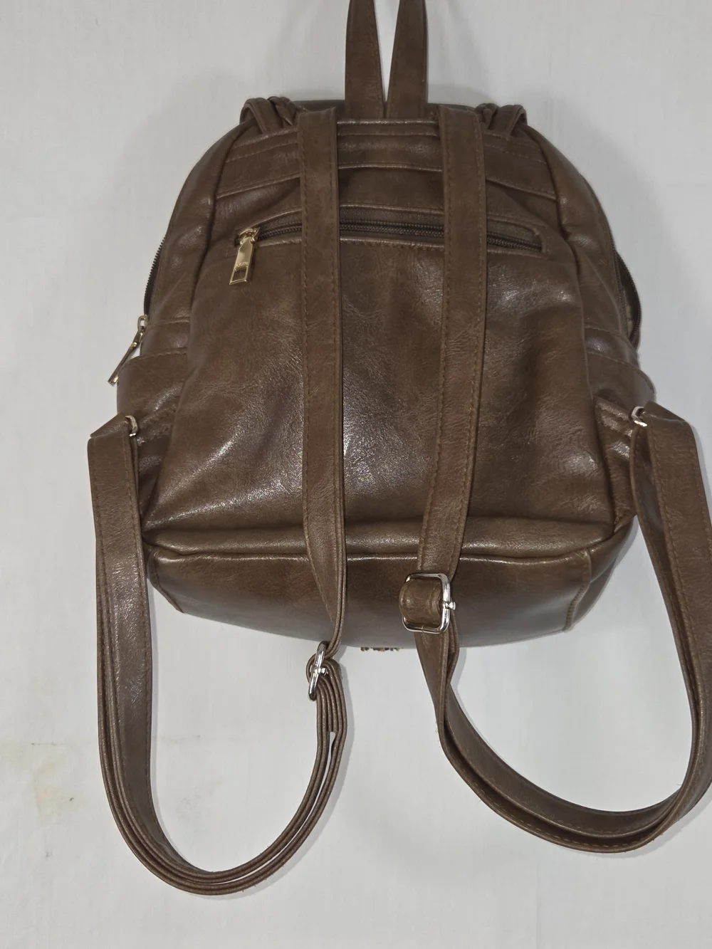 Brown Braided Tassel Backpack - Women's Casual Leather-Style Bag